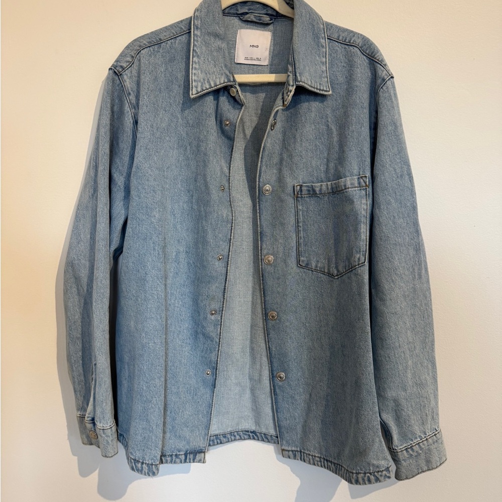Mango Light Blue Denim Shirt